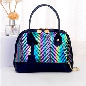 NWT! SHEIN Holographic Chain Dome Bag